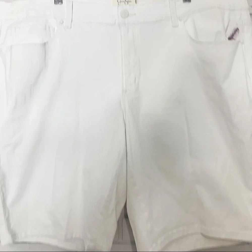 Jessica Simpson Maxwell Bermuda White Denim Shorts | Plus Size‎ 24W High Rise